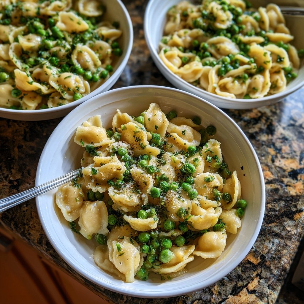 Garlic Lemon Pasta with Peas