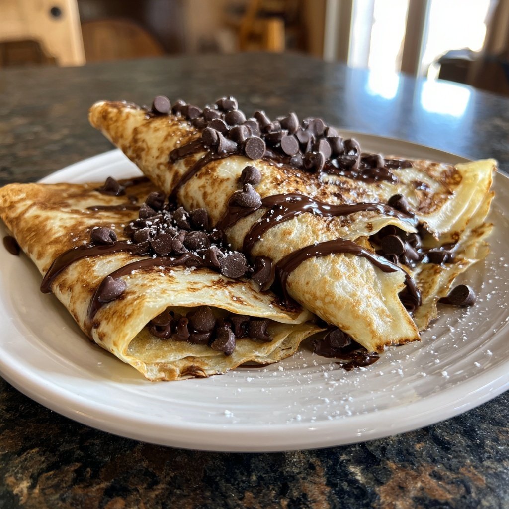 Banana Choco Chip Crepes