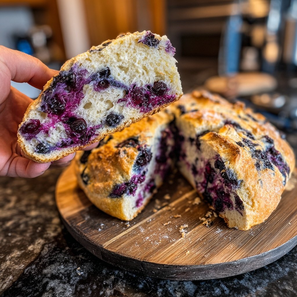 Moist Blueberry Lemon Sourdough Starter Bread