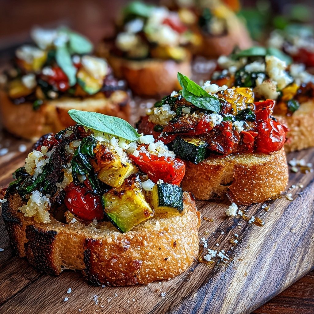 Roasted Vegetable Bruschetta