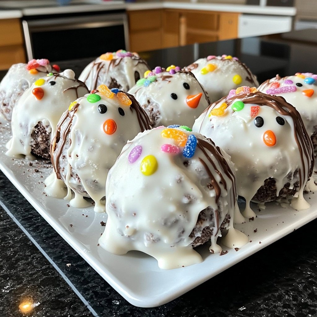 Melting Snowman Oreo Balls