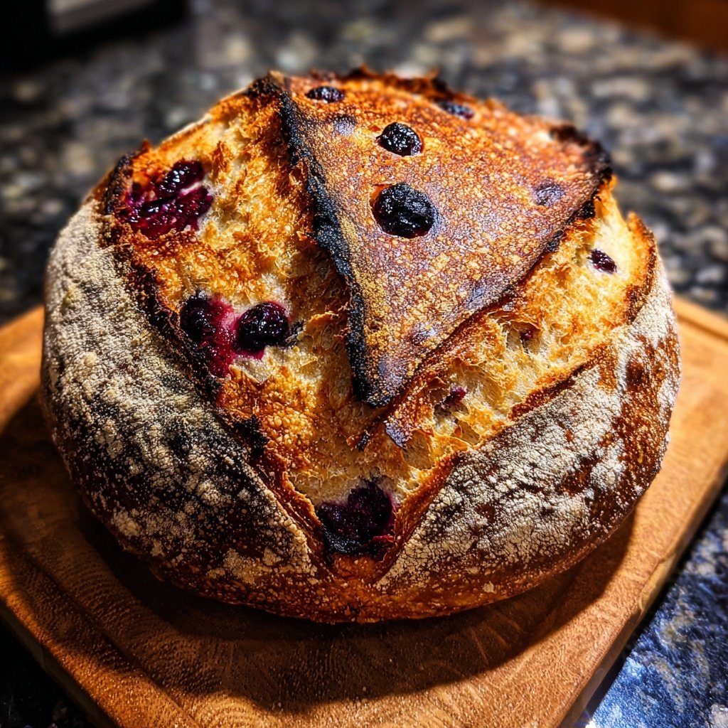 Citrus Blueberry Lemon Sourdough Dutch Oven Loaf