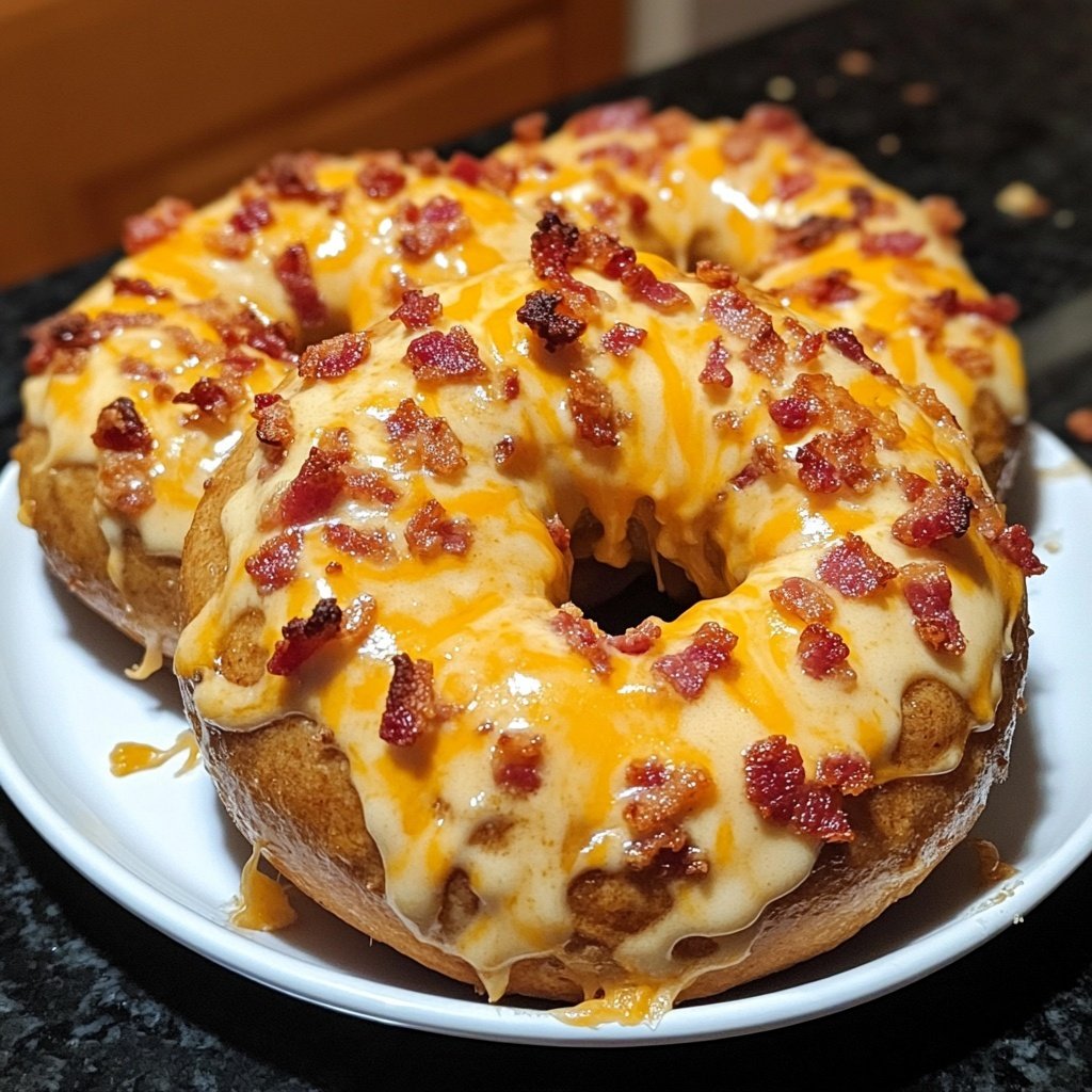 Creamy Bacon Cheddar Bagels