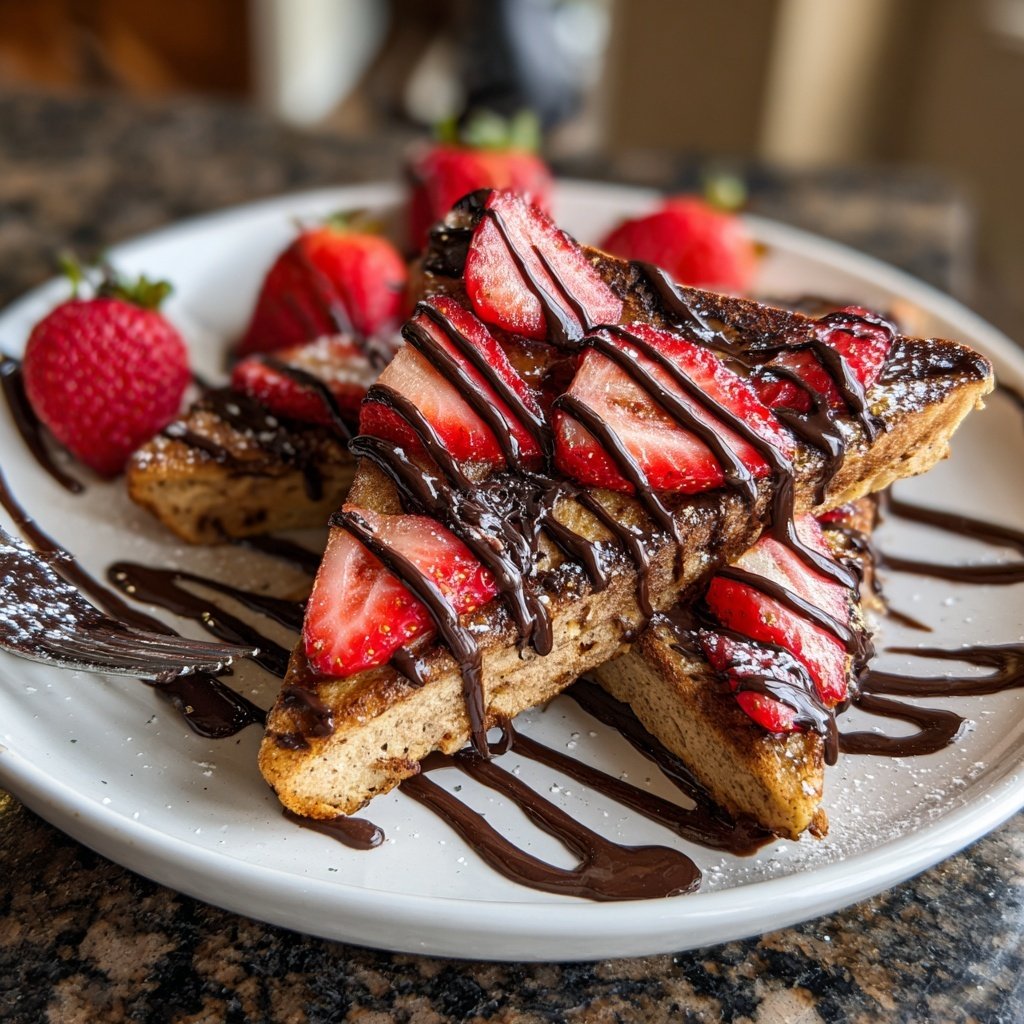 Chocolate-Covered Strawberry French Toast