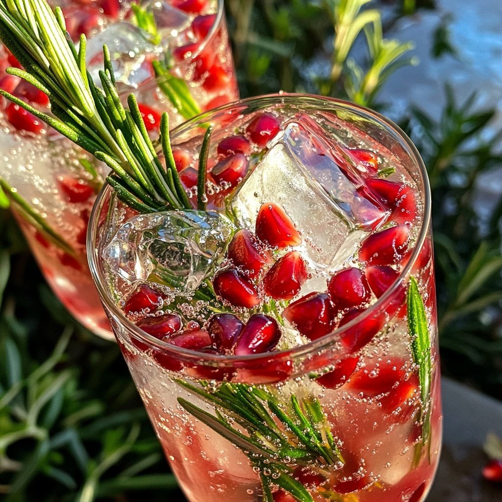 Pomegranate and Rosemary Gin Fizz Recipe