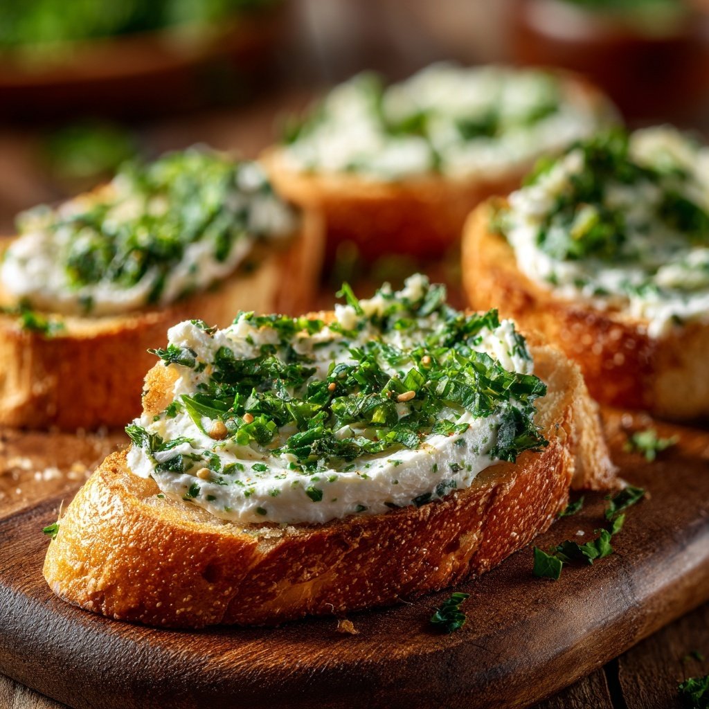 Herbed Goat Cheese Crostini
