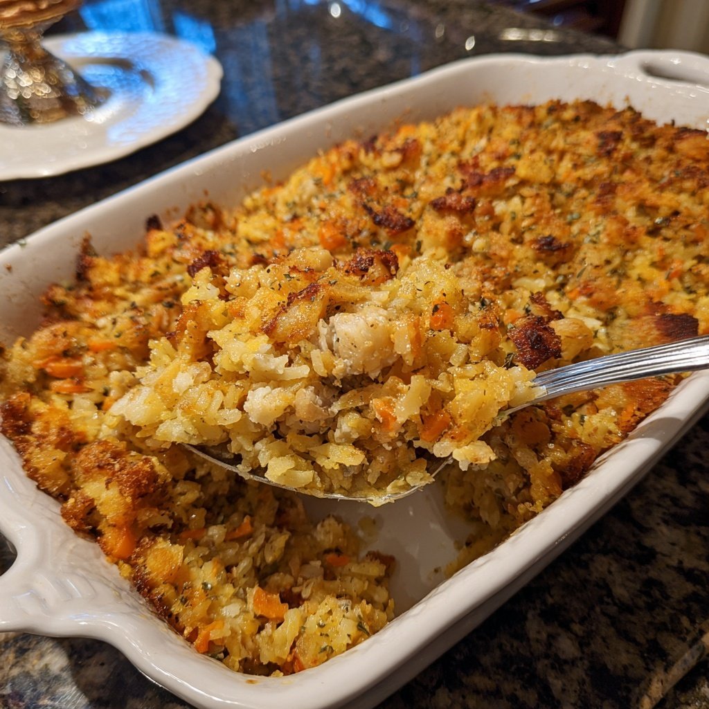 Savory Turkey and Rice Stuffing