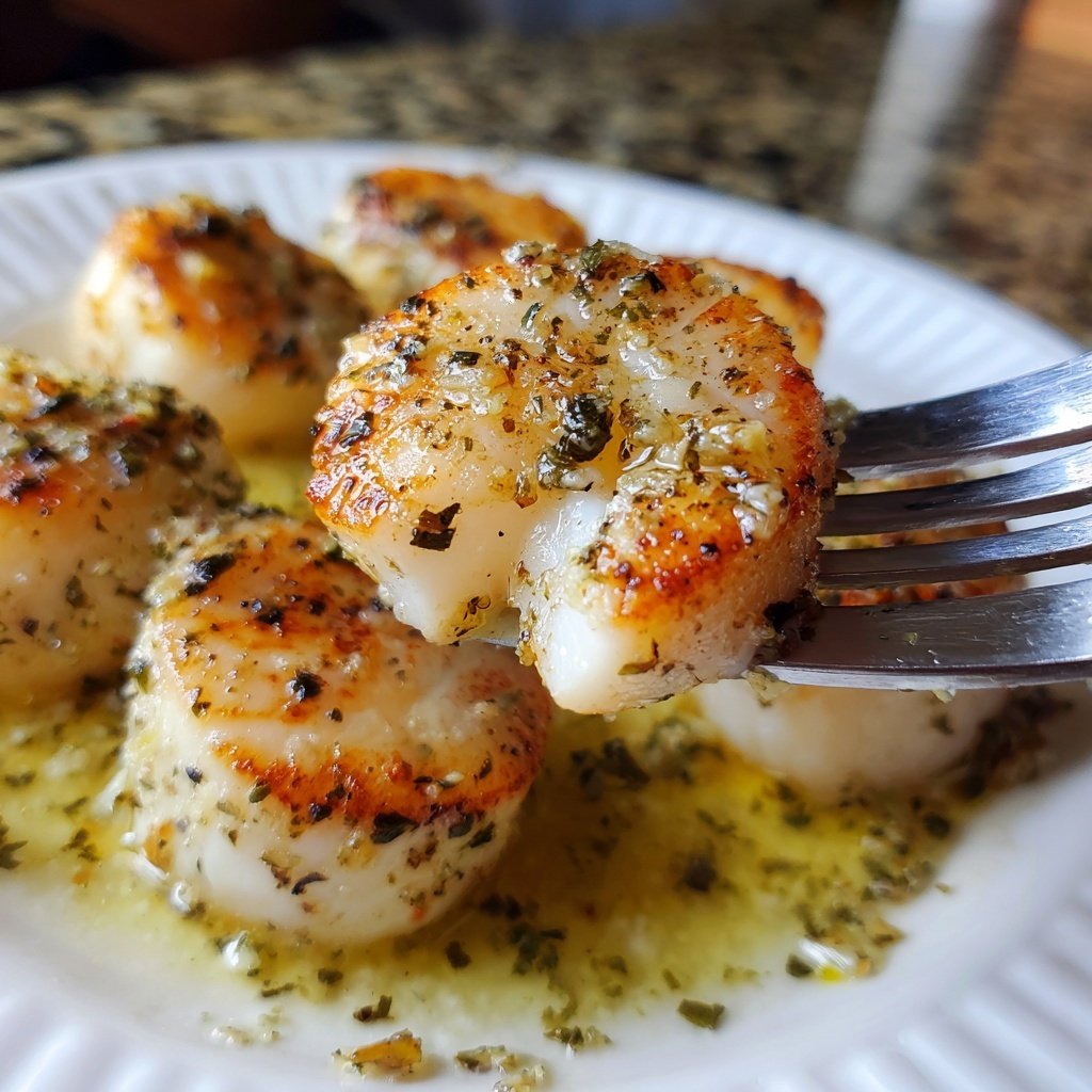 Scallops with Lemon Butter Garlic