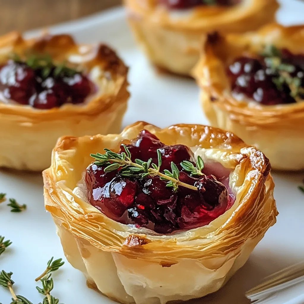 Cranberry, Brie & Thyme Phyllo Cups