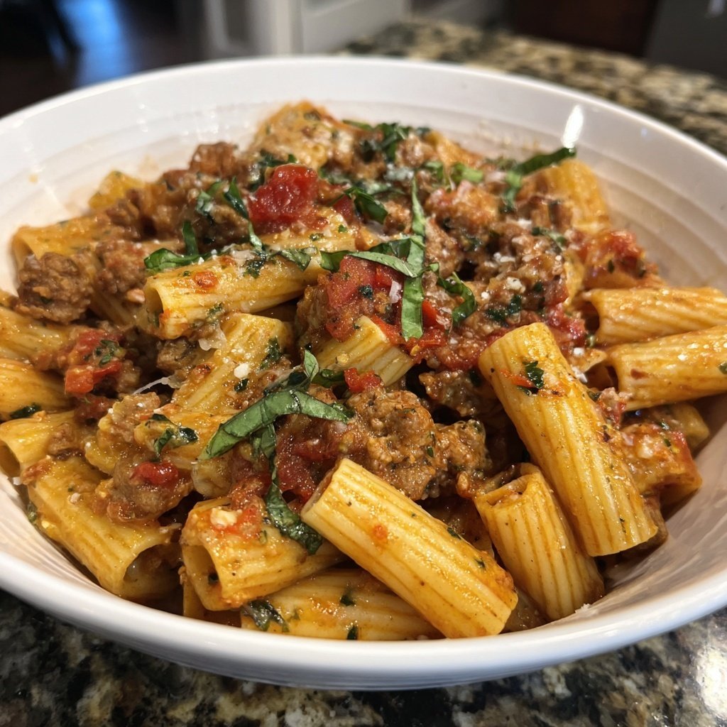 Easy Rigatoni Turkey Sausage Dinner