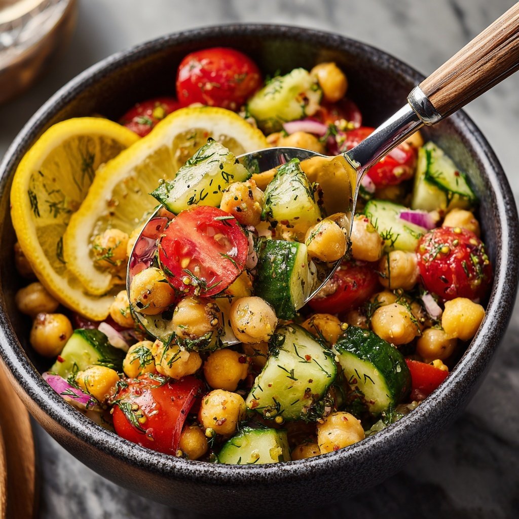 Lemon Dill Chickpea Salad
