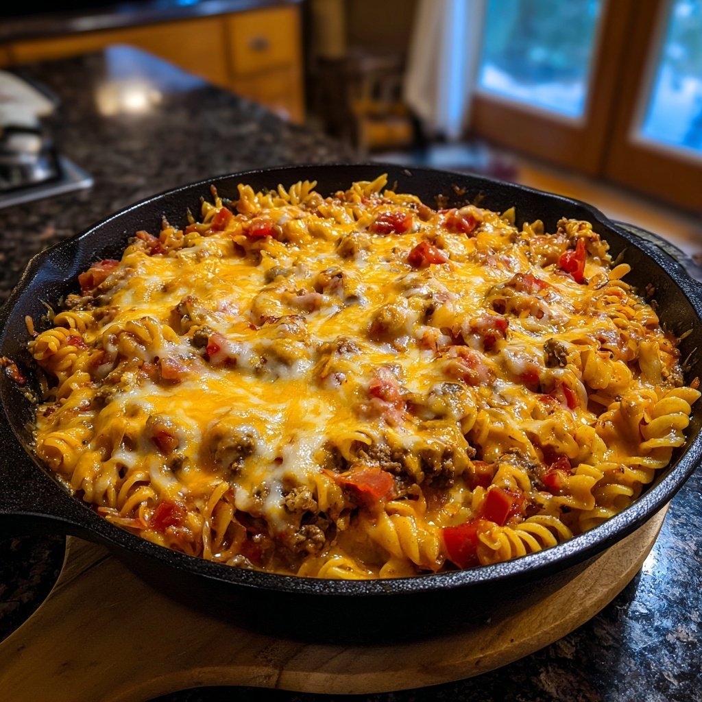 Spicy Taco Pasta Skillet