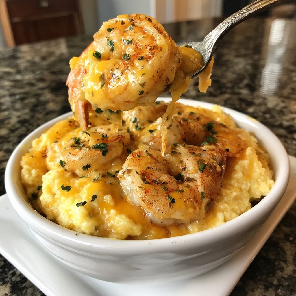 Shrimp and Grits Cajun Cheesy