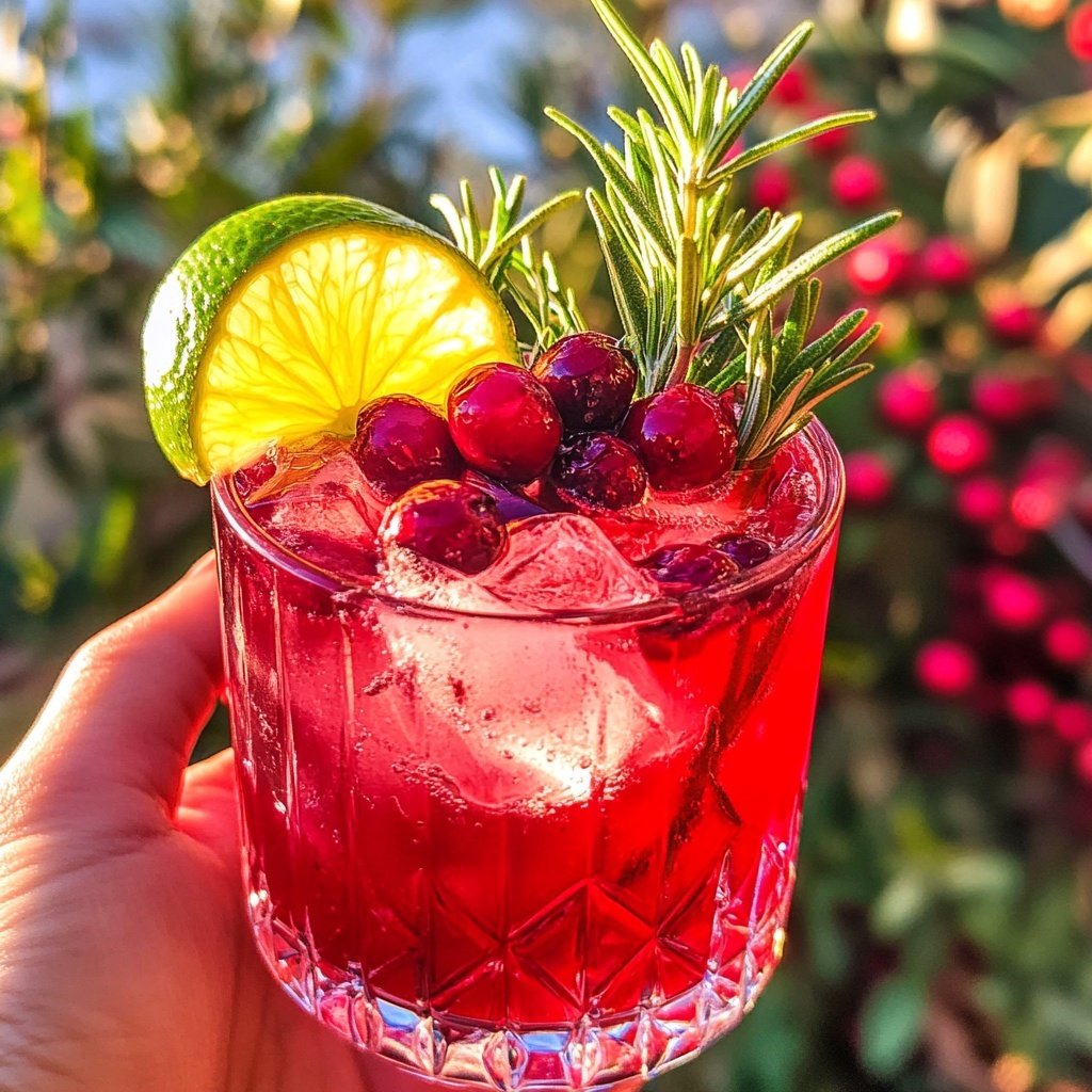 Holiday Cocktail Spiced Cranberry Paloma
