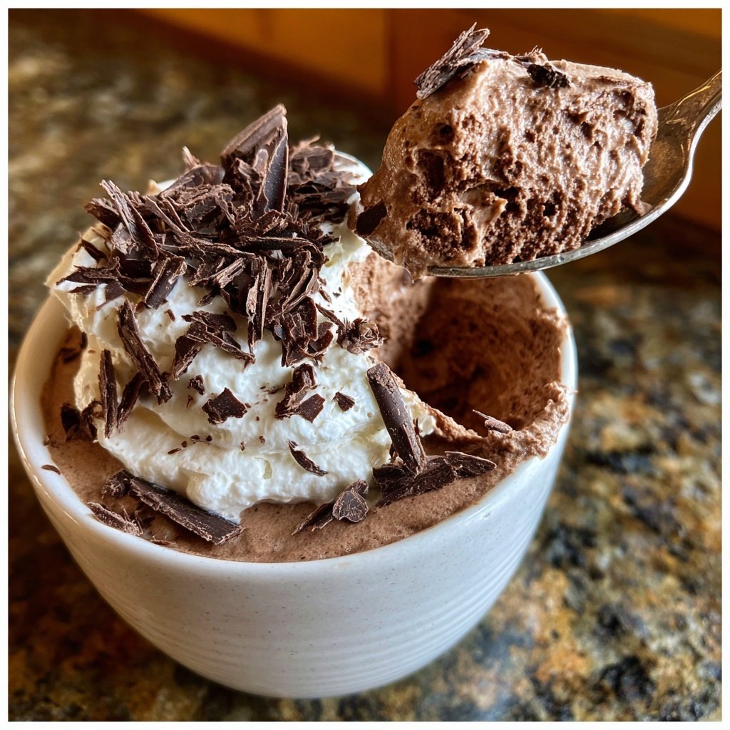 Chocolate Mousse with Whipped Cream
