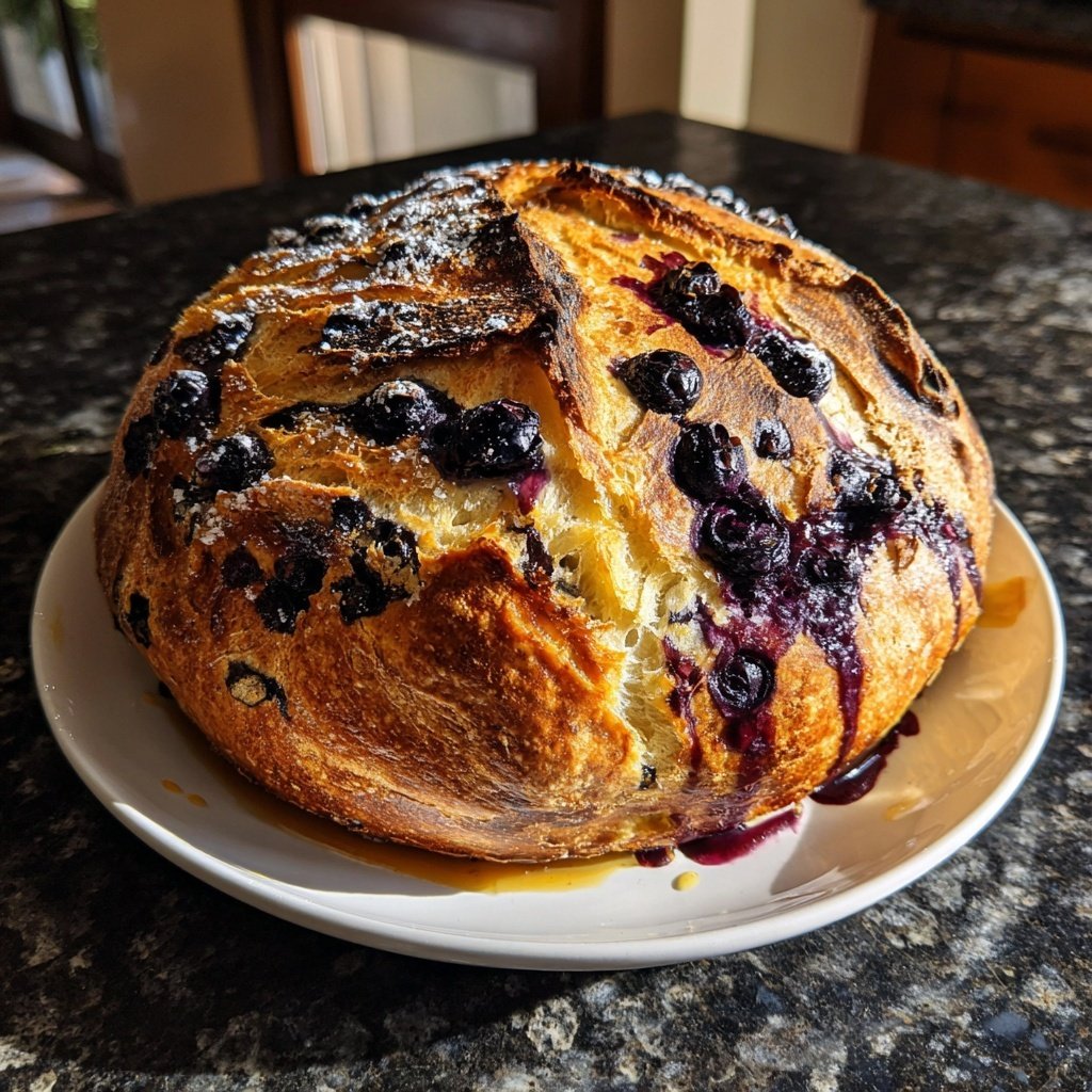 Blueberry Lemon Sourdough with Salted Caramel