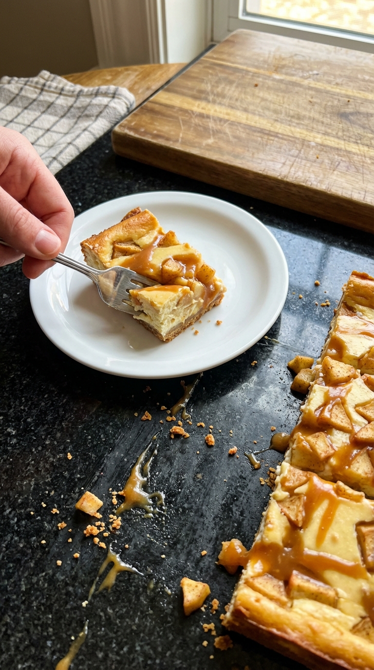 Caramel Apple Cheesecake Bars