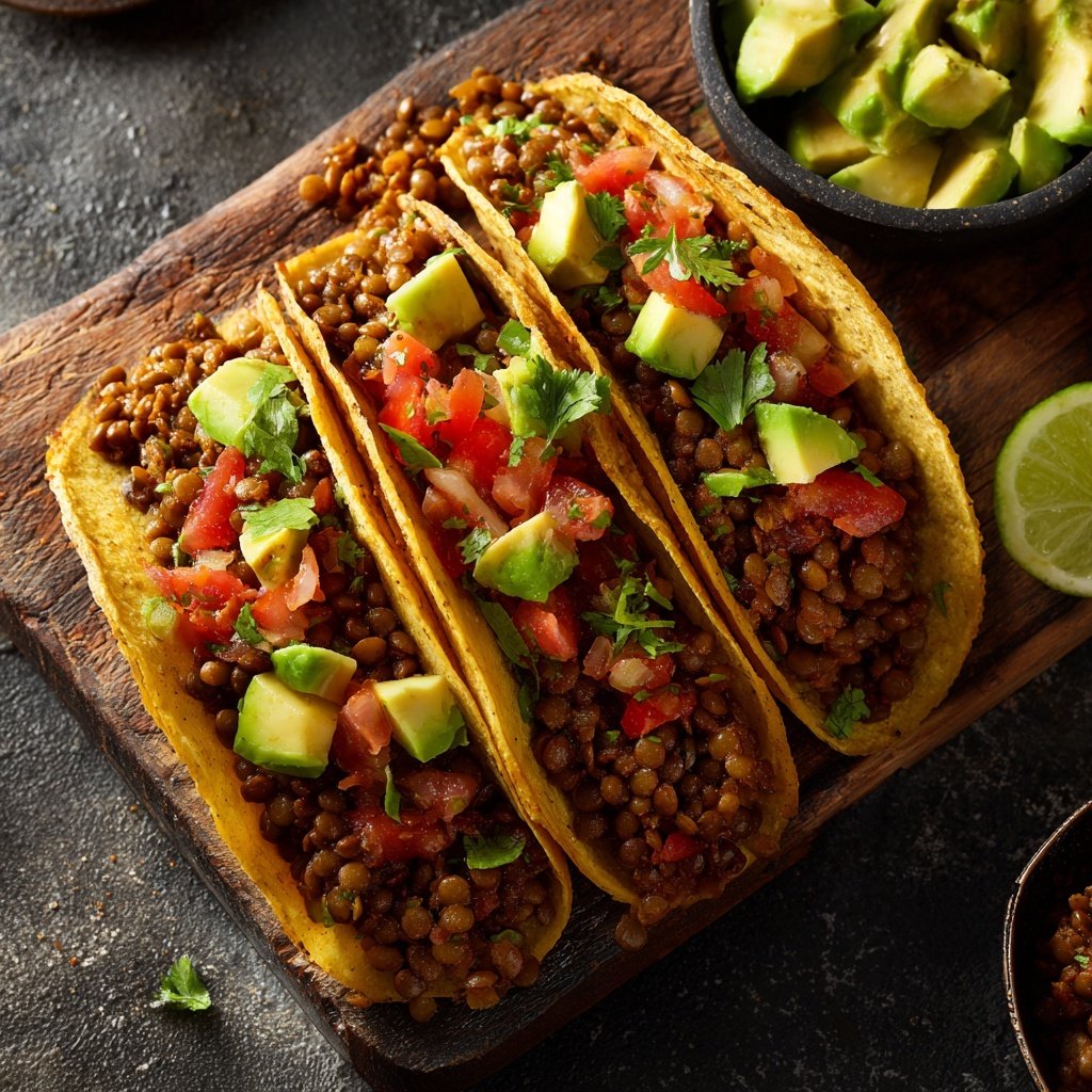Spicy Lentil Tacos