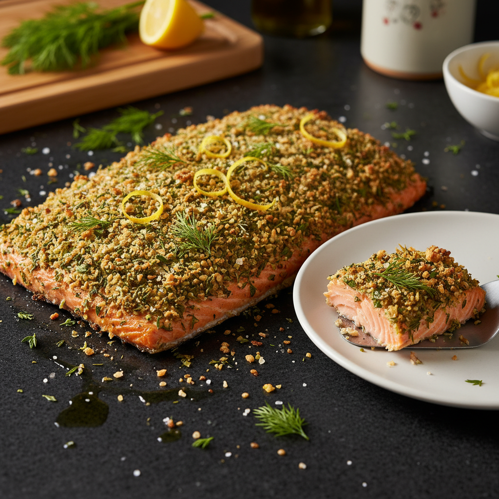 Romantic Herb-Crusted Salmon