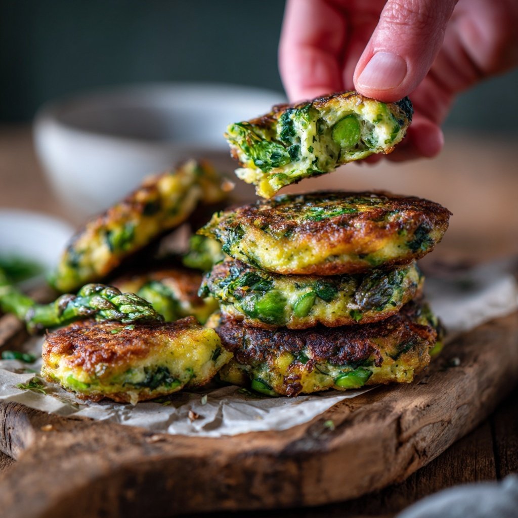 Asparagus and Spinach Fritters