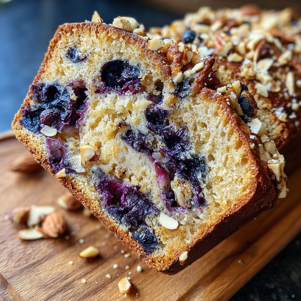 Lemon Blueberry Sourdough with Crushed Nuts