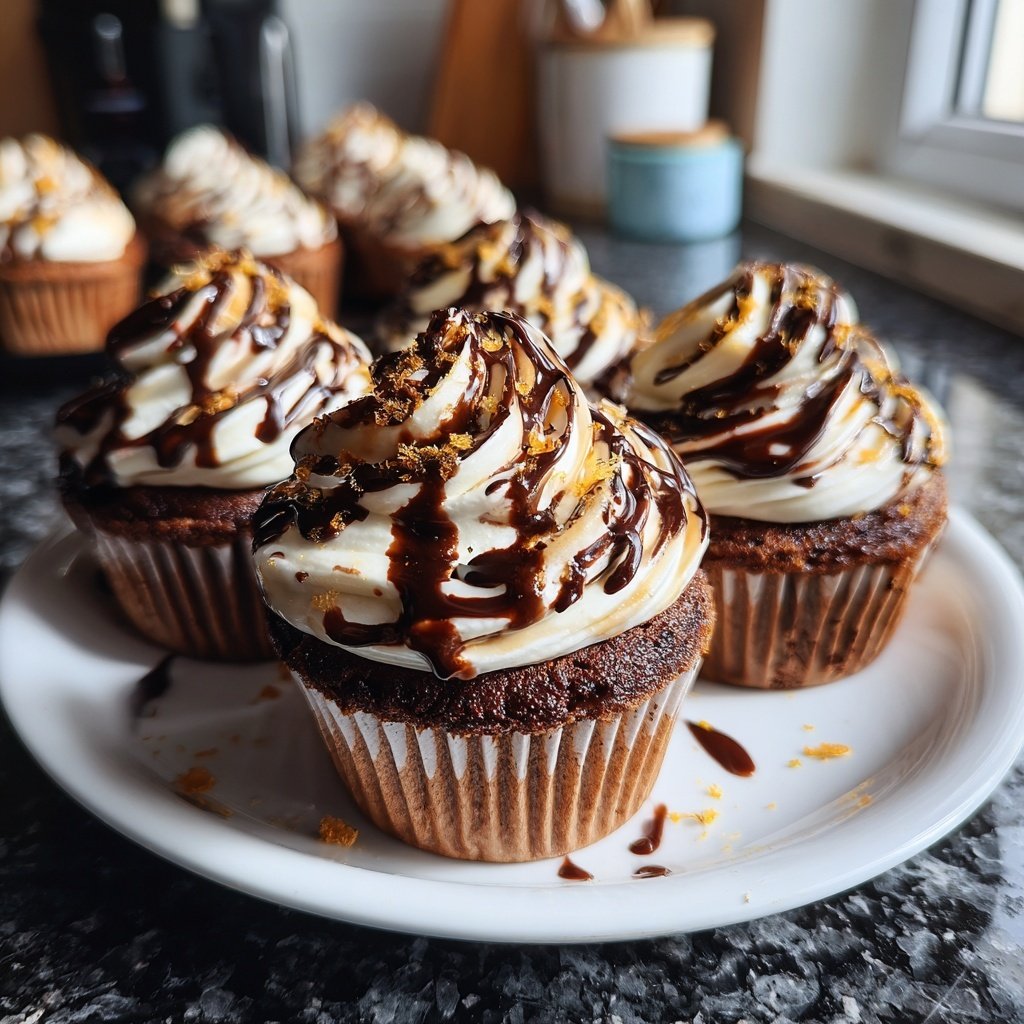 Chocolate Orange Blossom Cupcakes