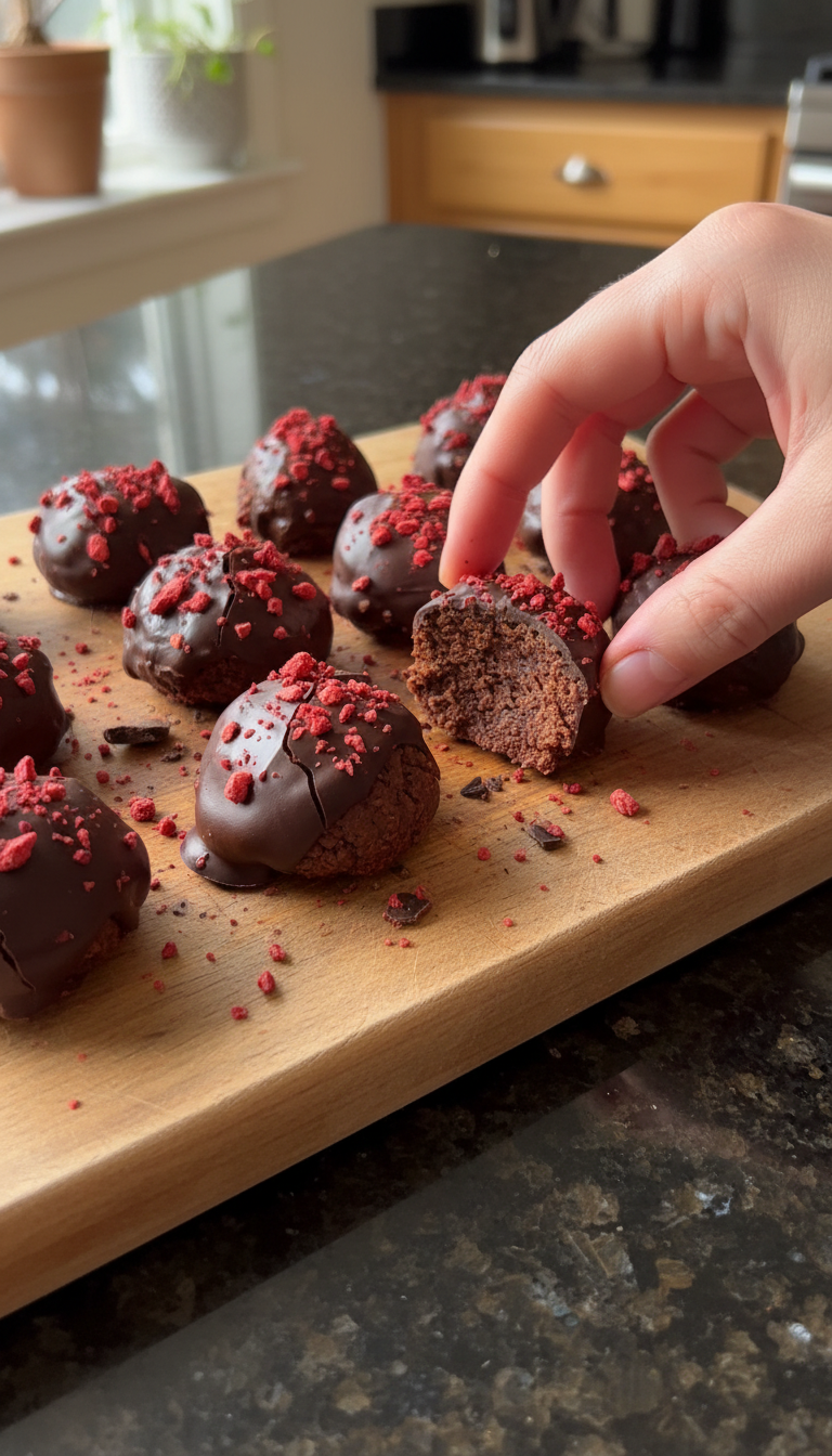 Chocolate Strawberry Energy Bites