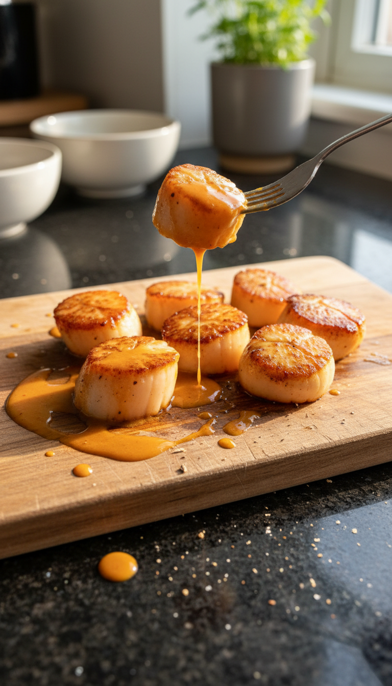 Scallops with Orange Vanishing Sauce
