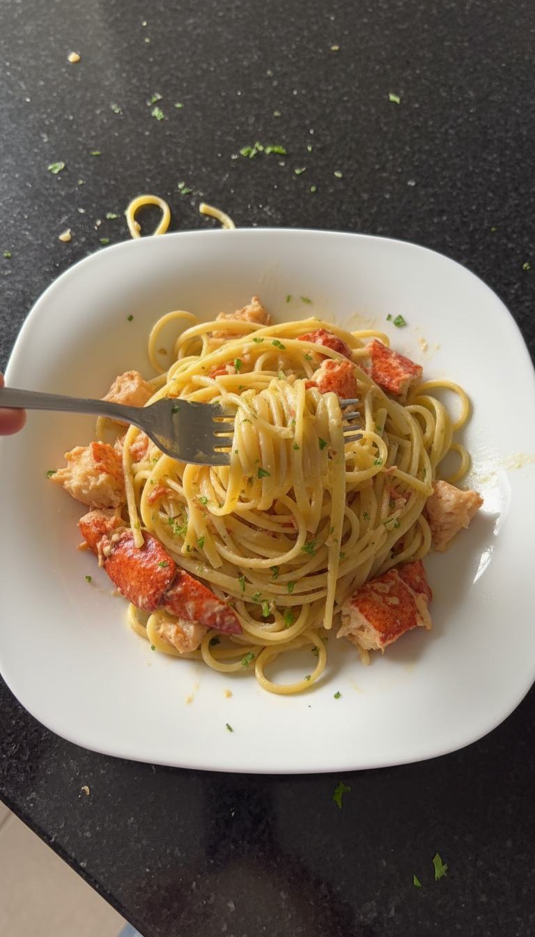 White Wine Lobster Pasta