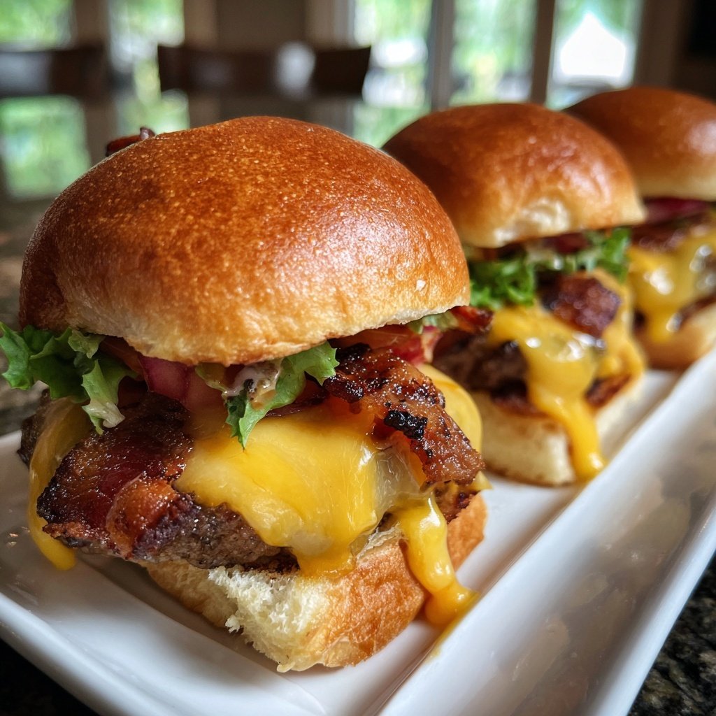 Crispy Bacon Cheeseburger Sliders