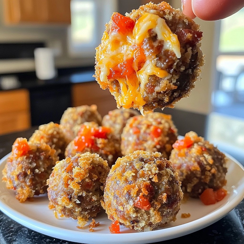 Easy Rotel Sausage Balls Recipe for Party Snacks