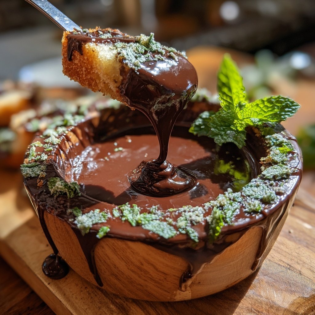 Decadent Chocolate Mint Fondue