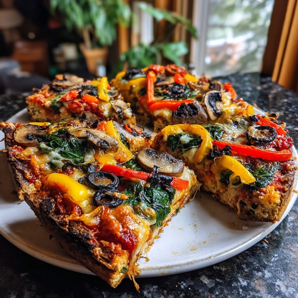 Loaded Veggie Pizza Slices