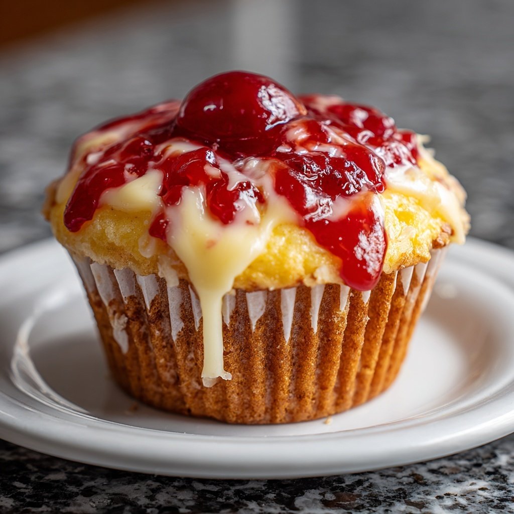 Cherry Almond Cupcake Indulgence