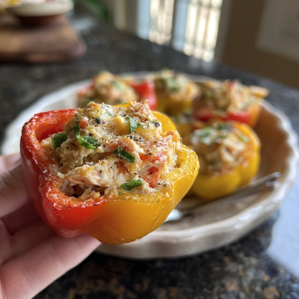Mini Tuna Stuffed Peppers
