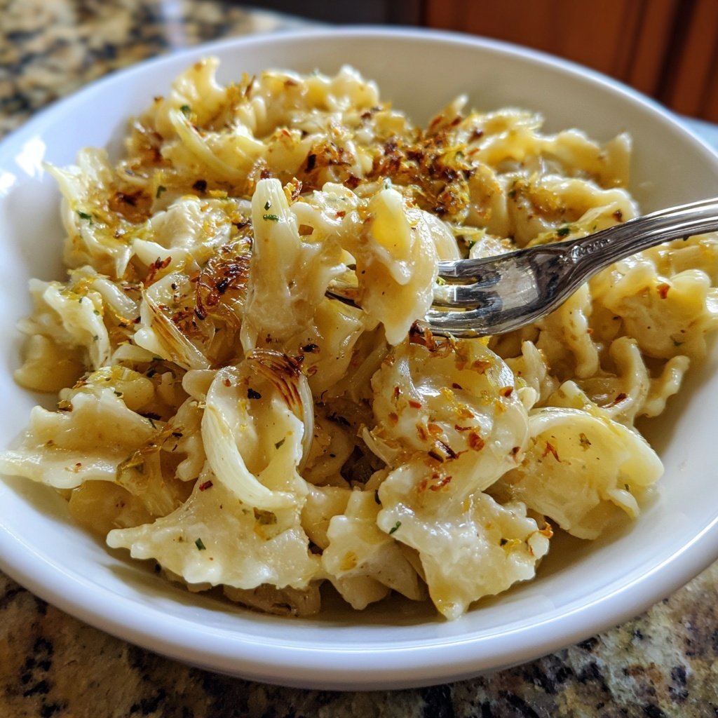 Roasted Fennel Pasta Lemon Zest